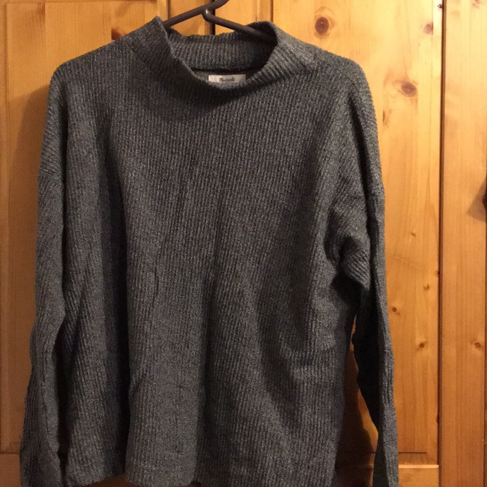 MADEWELL GREY OVERSIZED SWEATER SZ SMALL